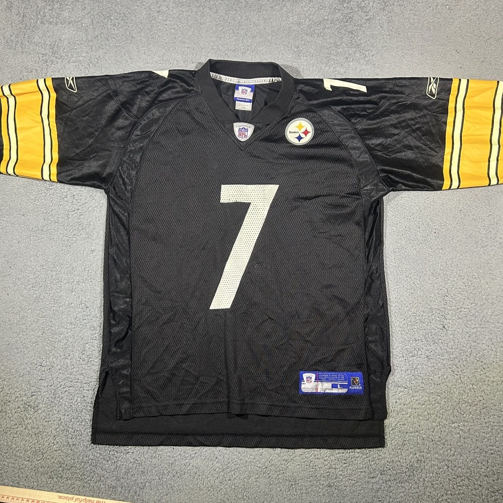 Reebok NFL Football Jersey  #7 ROETHLISBERGER Steelers Men's Large #3824